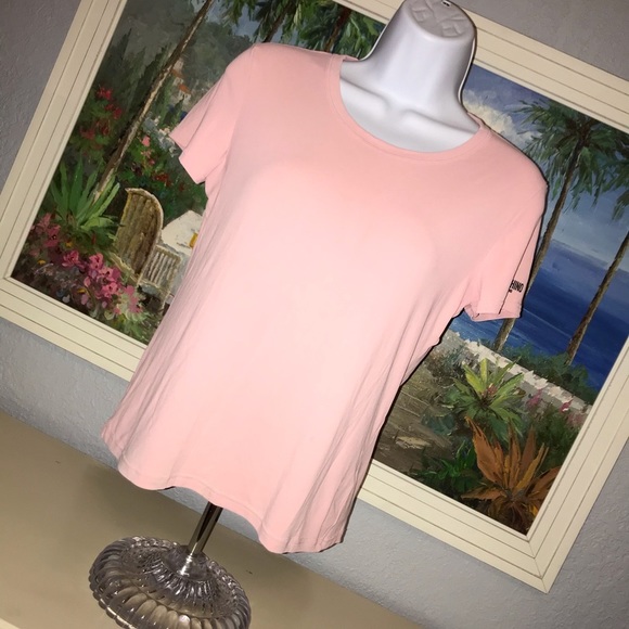 Vintage 90’s Moschino short sleeve pink shirt women’s size small - Picture 2 of 4